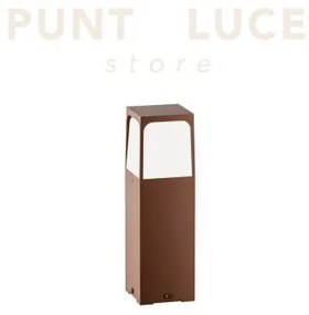 Ges2021- paletto h.30cm 1 luce attacco e27 ip44 in alluminio marrone