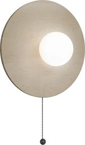 Applique da Parete G9 Ø300mm in Pietra con Interruttore a Catena