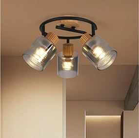 Brilagi - Faretto HYGGE 3xE14/15W/230V legno/fumé