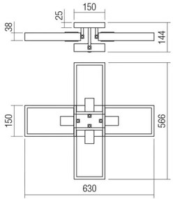 Redo 01-1969 - Plafoniera TIMBER 4xE27/42W/230V