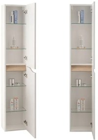 Pensile bagno sospeso 160 cm bianco e quercia Sumya
