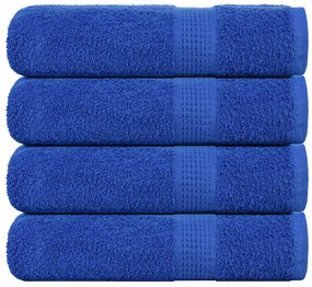 Asciugamani Doccia 4 Pz Blu 70x140 Cm 360 G/m² 100% Cotone /