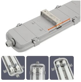 Brilagi -Lampada fluorescente tecnica LED OPTIMA T8 2xG13/18W/230V 4000K IP65 128 cm