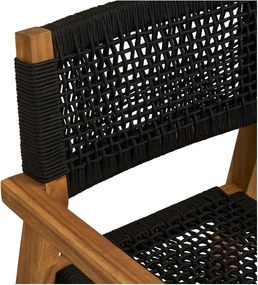 Sedia da esterno nera in legno massiccio Anzio – House Nordic