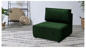 Modulo divano in velluto a coste verde, parte centrale Nihad modular - Bobochic Paris