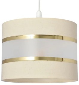Lampadario a sospensione con filo HELEN 1xE27/15W/230V diametro 20 cm color crema/oro