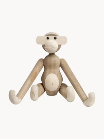 Oggetto decorativo di design in legno di quercia Monkey, Alt. 19 cm