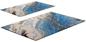 Set di tappetini per il bagno blu 2 pz 60x100 cm – Foutastic