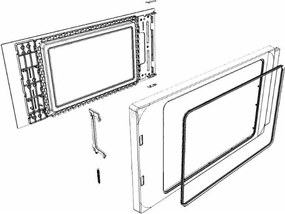 Bosch - Porta completa originale - Forni a Microonde 4357340