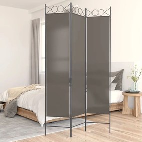 Divisorio A 3 Pannelli Antracite 120x200 Cm İn Tessuto /