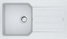 Lavello sopratop 1 vasca in fragranite bianco FRANKE City L 50 x L 86 cm, reversibile