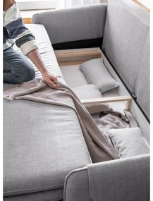 Divano letto grigio chiaro 207 cm Simon - Miuform