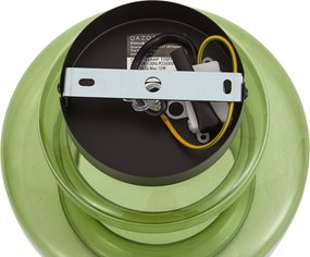 Plafoniera retrò nera con vetro verde - Denise