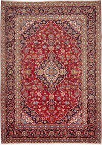 Kashan Tappeto persiano 250x360 Rosso (Iran) Annodato A Mano