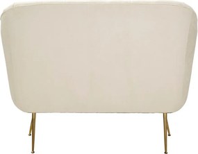 Divano color crema con rivestimento in velluto 130 cm Budapest – Mauro Ferretti