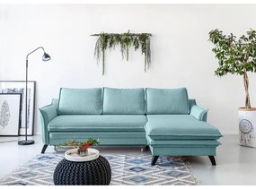 Angolo del divano letto azzurro, angolo destro Charming Charlie - Miuform