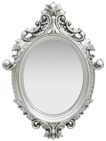 Specchio Da Parete Stile Castello 56x76 Cm Argento /