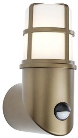 Redo 90199 - Lampada da esterno con sensore TRITON 1xE27/28W/230V IP54 ottone