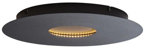 Plafoniera moderna nera 40cm con LED dimmerabile a 3 livelli - Morning