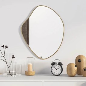 Specchio da Parete Dorato Ovale e Rettangolare in Vari Formati Elegante e Decorativo, 50 x 40 cm / Oro