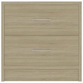 Comodini rovere sonoma 2 pz 40x30x40 cm in legno multistrato