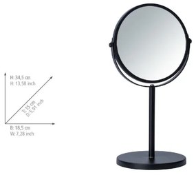 WENKO 24101100 - Specchio ASSISI 18,5x34,5 cm nero