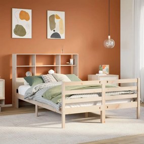 Letto libreria senza materasso 160x200 cm in legno di pino