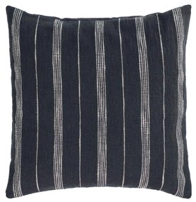 Kave Home - Fodera cuscino Adalgisa in cotone a righe bianche e nere 45 x 45 cm