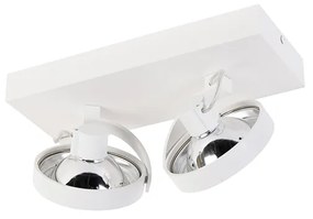 Faretto di design bianco orientabile a 2 luci - Go