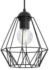 Lampadario su corda BERGEN 1xE27/60W/230V nero