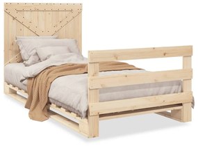 Giroletto Con Testiera 100x200 Cm Legno Massello Di Pino /