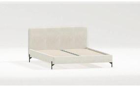 Letto matrimoniale imbottito beige con griglia 160x200 cm Barker - Ropez