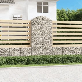 Cesto Gabbione Ad Arco 100x30x200/220 Cm Ferro Zincato /