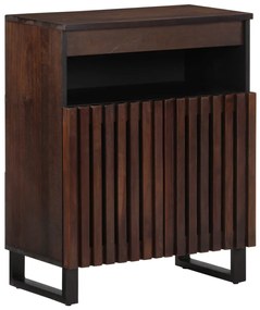 Credenza marrone 60x34x75 cm in legno massello di mango
