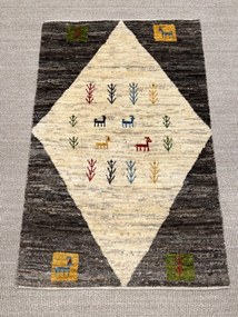 Gabbeh Tappeto persiano 120x80 Beige (Iran) Annodato A Mano