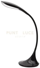 Lampada da tavolo in plastica nero lucido sonagli led 4,5w 3000k 48...