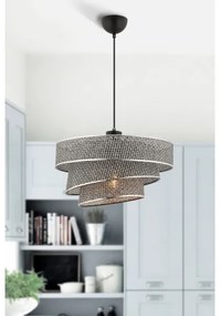 Lampadario a cavo COUPER 1xE27/60W/230V grigio/cromo lucido