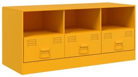 Mobile porta tv giallo senape 99x39x44 cm in acciaio