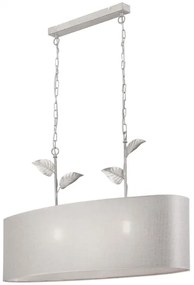 Lampadario a sospensione con catena NOEMI 2xE27/60W/230V argento