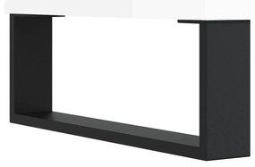 Mobile Porta TV Bianco Lucido 69,5x30x50cm in Legno Multistrato