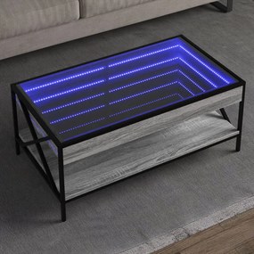 Tavolino Da Salotto Con Led Infinity Grigio Sonoma 90x50x38 Cm /