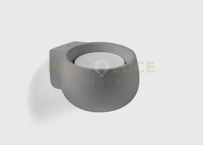 Mysia applique da parete 1 luce attacco gx53 in gesso grigia ral 70...