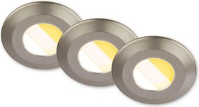 Briloner 7589032 - Set 3x LED dimmerabili, plafoniere da soffitto per bagno KLIRA, 1xLED/4,9W/230V IP44, cromato