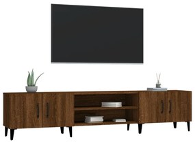 Mobile tv rovere marrone 180x31,5x40 cm in legno multistrato