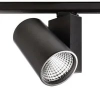 Faro LED spot track binario trifase 77W alta resa luminosa luce negozi uffici centri commerciali 230V RA90 NERO 4000K