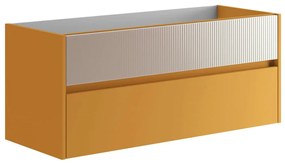 Mobile da bagno sospeso sotto lavabo L 119.5 x H 50 x P 45.5 cm beige opaco, 2 cassetti Niwa