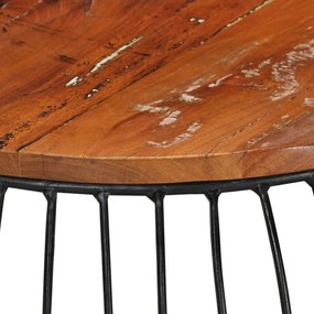 Tavolino da salotto Ø68 cm in legno massello di recupero