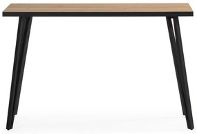 Consolle nero/naturale con piano in rovere 60x120 cm Sindi - Marckeric