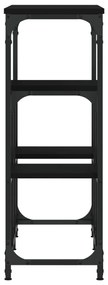 Tavolino consolle nero 89,5x28x76 cm in legno multistrato
