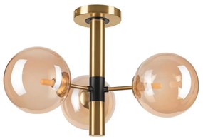Lampadario a sospensione con supporto rigido ROLLO 3xG9/5W/230V oro/fumé beige